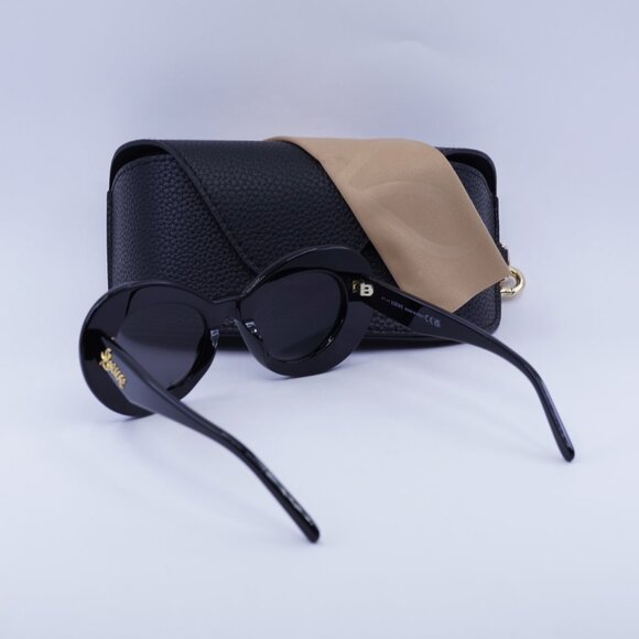 Loewe LW40112I 01A Butterfly Sunglasses – Shiny Black\\Grey main image 6